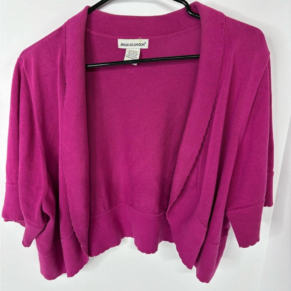 Jessica London Women's Fuchsia Shrug